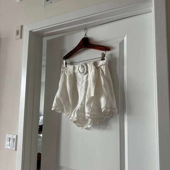 Farm Rio Off-White Richelieu Linen Shorts - Picture 4 of 7